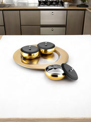 FNS Premium Stainless Steel Georgia Serving Set (Gold)