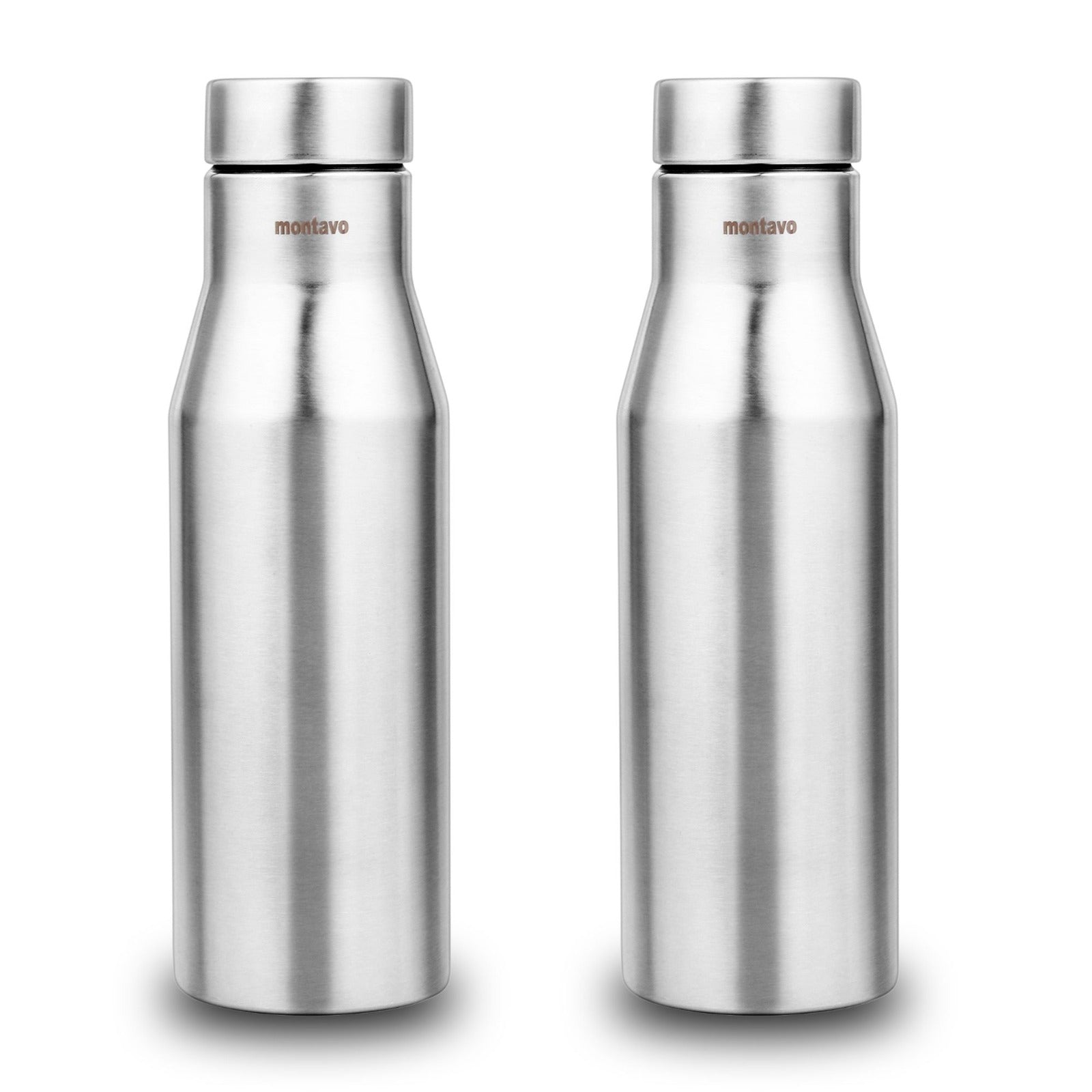 Montavo by FnS Aqua Stainless Steel Water Bottle Set of 2 (Capacity 1 ltr)