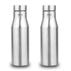 Montavo by FnS Aqua Stainless Steel Water Bottle Set of 2 (Capacity 1 ltr)