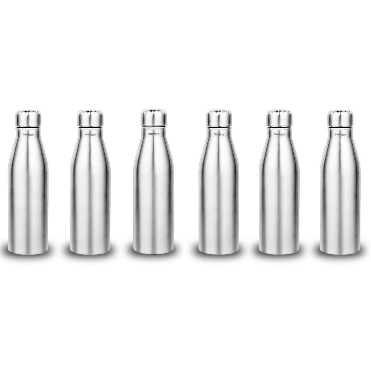 Montavo by FnS Bliss Stainless Steel Water Bottle Set of 6 (Capacity 750 ml)