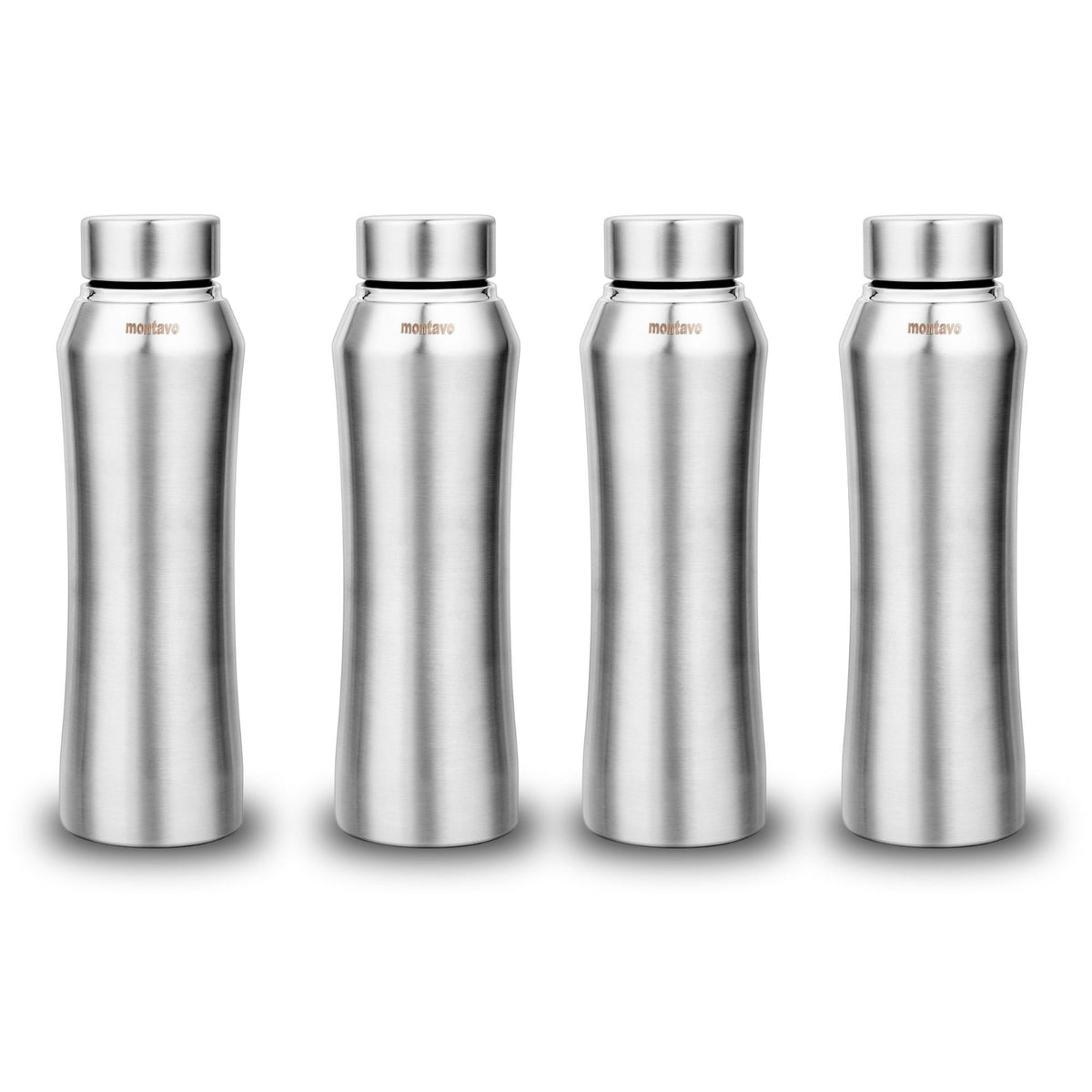 Montavo by FnS Oasis Stainless Steel Water Bottle Set of 4 (Capacity 750 ml)