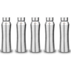 Montavo by FnS Oasis Stainless Steel Water Bottle Set of 5 (Capacity 1 ltr)