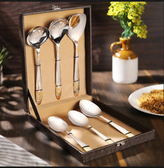 FNS Magna Pro 6 pcs serving Spoon set with Leatherite Box