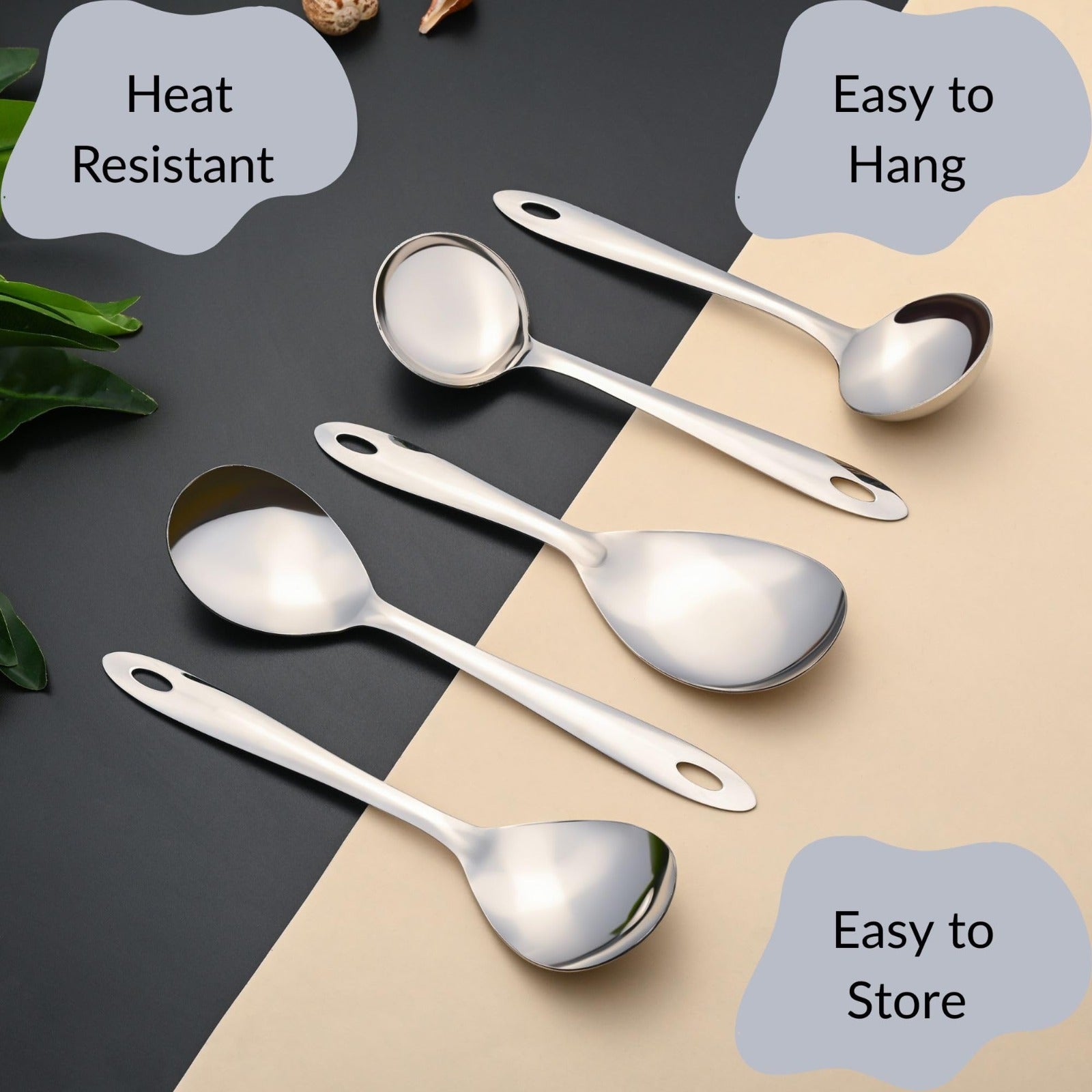 Montavo by FnS 5-Pc Stainless Steel Serving Tools Set
