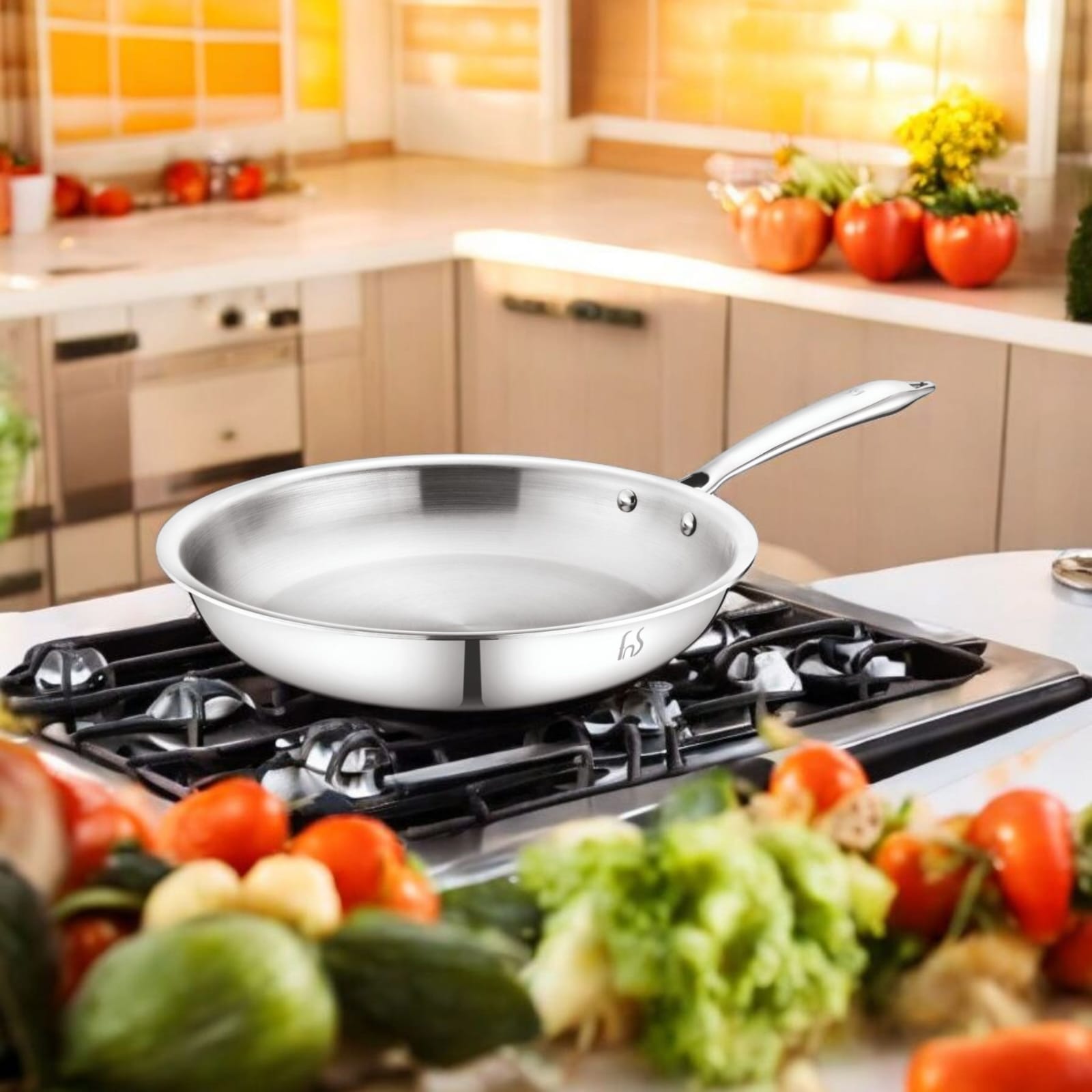 FnS NuChef Cookware Triply Frypan 26 CM