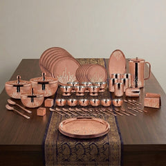 FnS LEHEREN Stainless Steel Rose Gold Dinner Set (78pcs)
