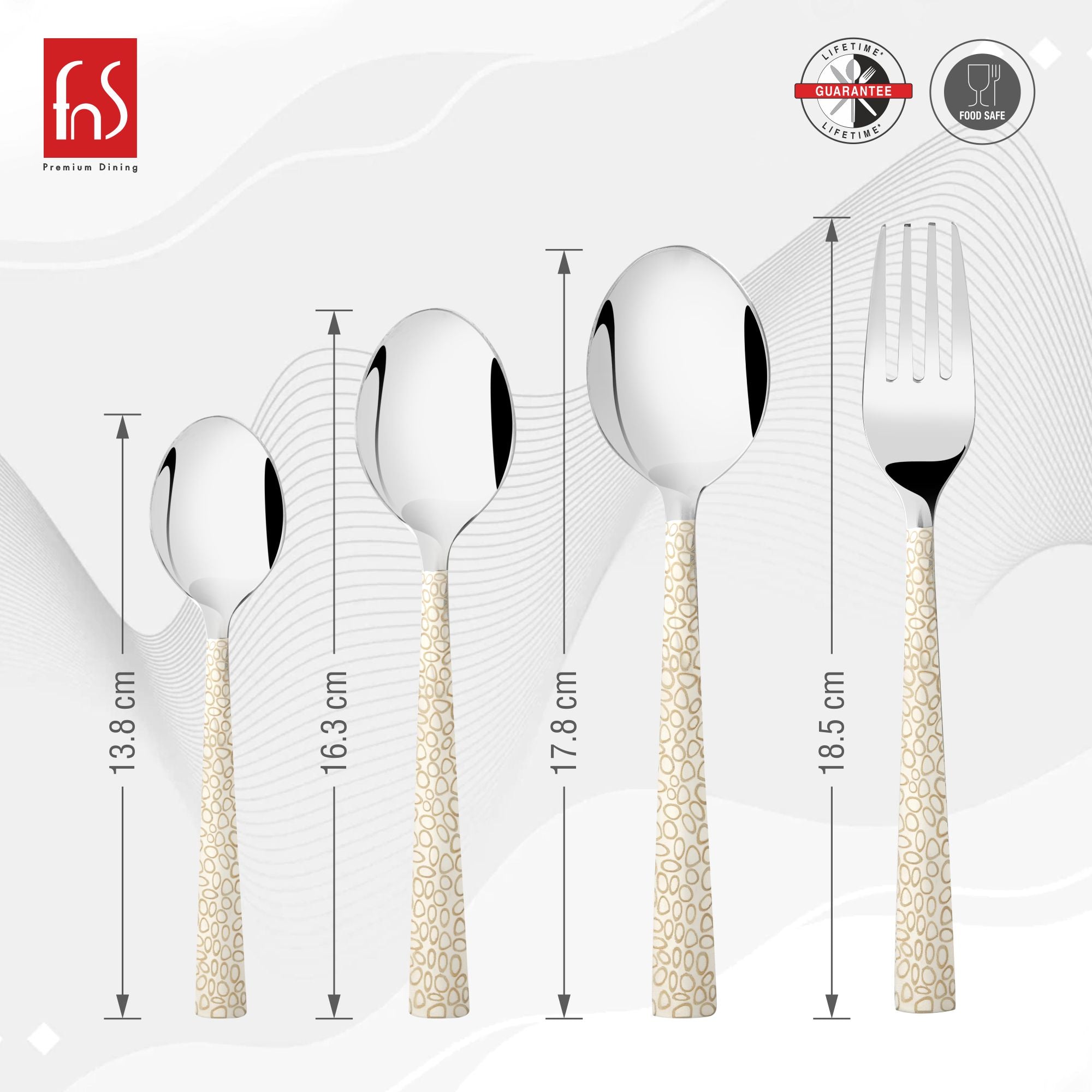 Side angle view of Cutlery Set with Hanging Stand for modern kitchen