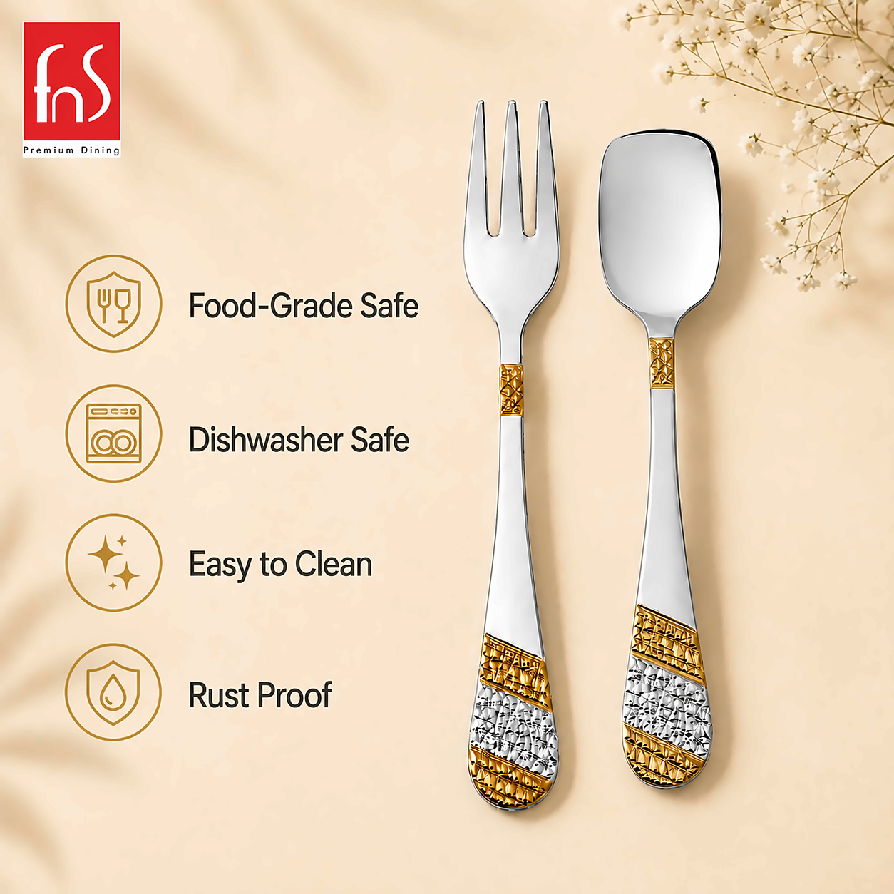 FnS Imperio Ice-Cream Spoon and Fruit Fork