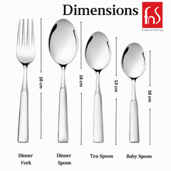 Montavo by FnS Lisbon 24-Pc Mirror Stainless Steel Cutlery Set with Hanging Stand