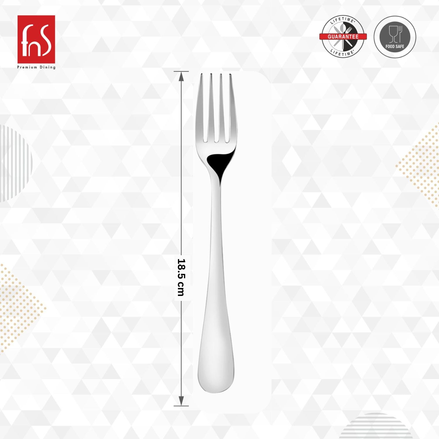 Six dinner forks displayed on woven placemat with red background