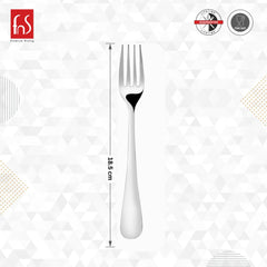 Six dinner forks displayed on woven placemat with red background