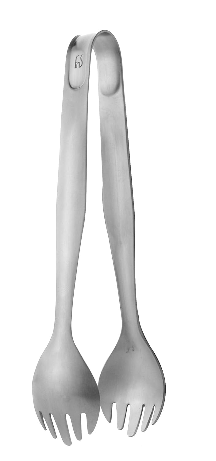  fns dual function fork tong server long handled premium stainless steel elegant entertaining accessory