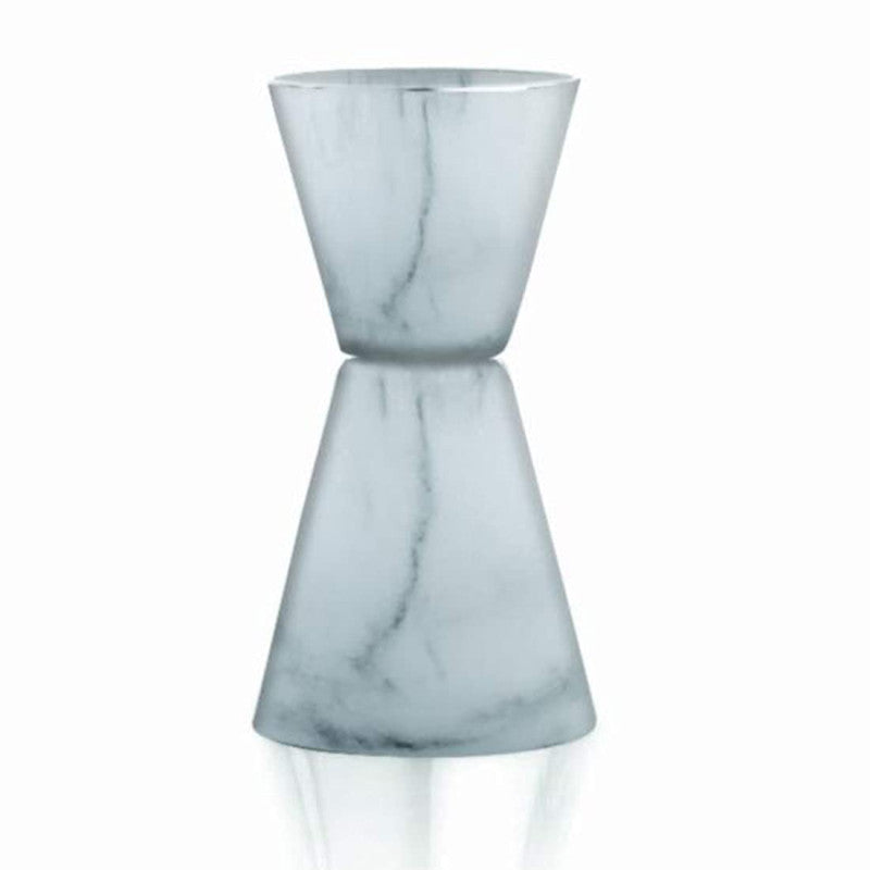 FNS marble finish dual jigger peg measure stainless steel cocktail measuring tool