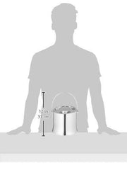 Open FNS Mirage ice bucket on a wooden bar counter with blurred lights in background.