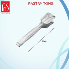 FnS Premium Dining pastry tong 22cm stainless steel for desserts and baked goods