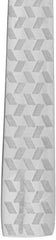 Close-up of textured stainless steel cutlery handle featuring repeating rhombus pattern with brushed finish.