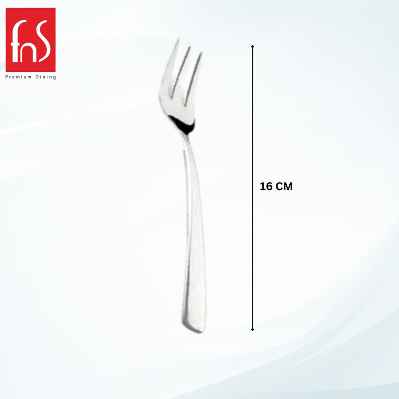 Single fruit fork showing 16cm length measurement on white backgroundRetry