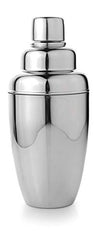 FNS stainless steel three-piece classic cocktail shaker with cap and built-in strainer
