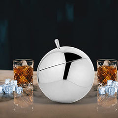 FNS steel ice bucket features mirror finish double walled foodgrade safe