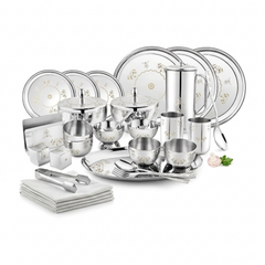 FnS MANDALA Stainless Steel Dinner Set (78 pcs)
