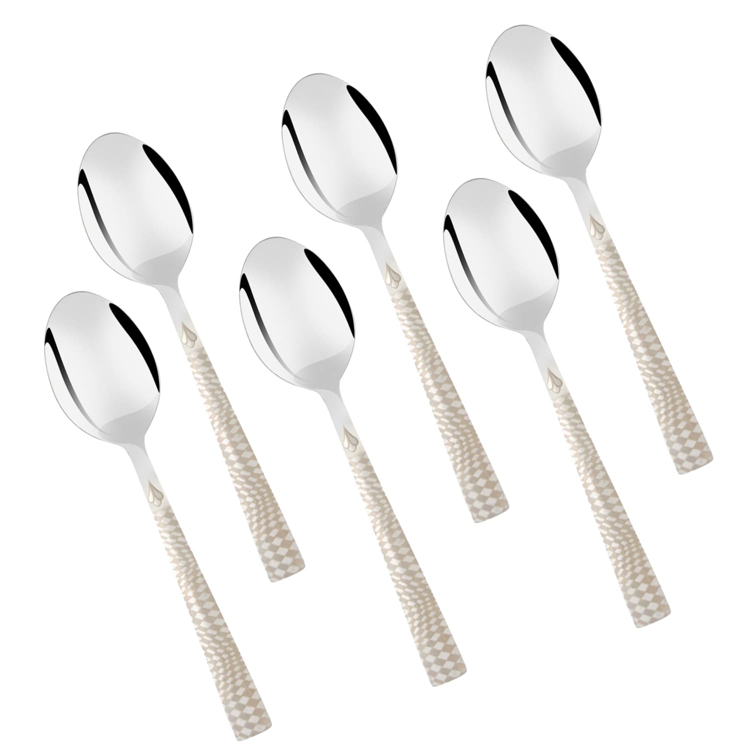 Montavo by FnS Lush Laser Design Stainless Steel 6 Pcs Baby Spoon Set