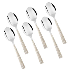Montavo by FnS Lush Laser Design Stainless Steel 6 Pcs Baby Spoon Set