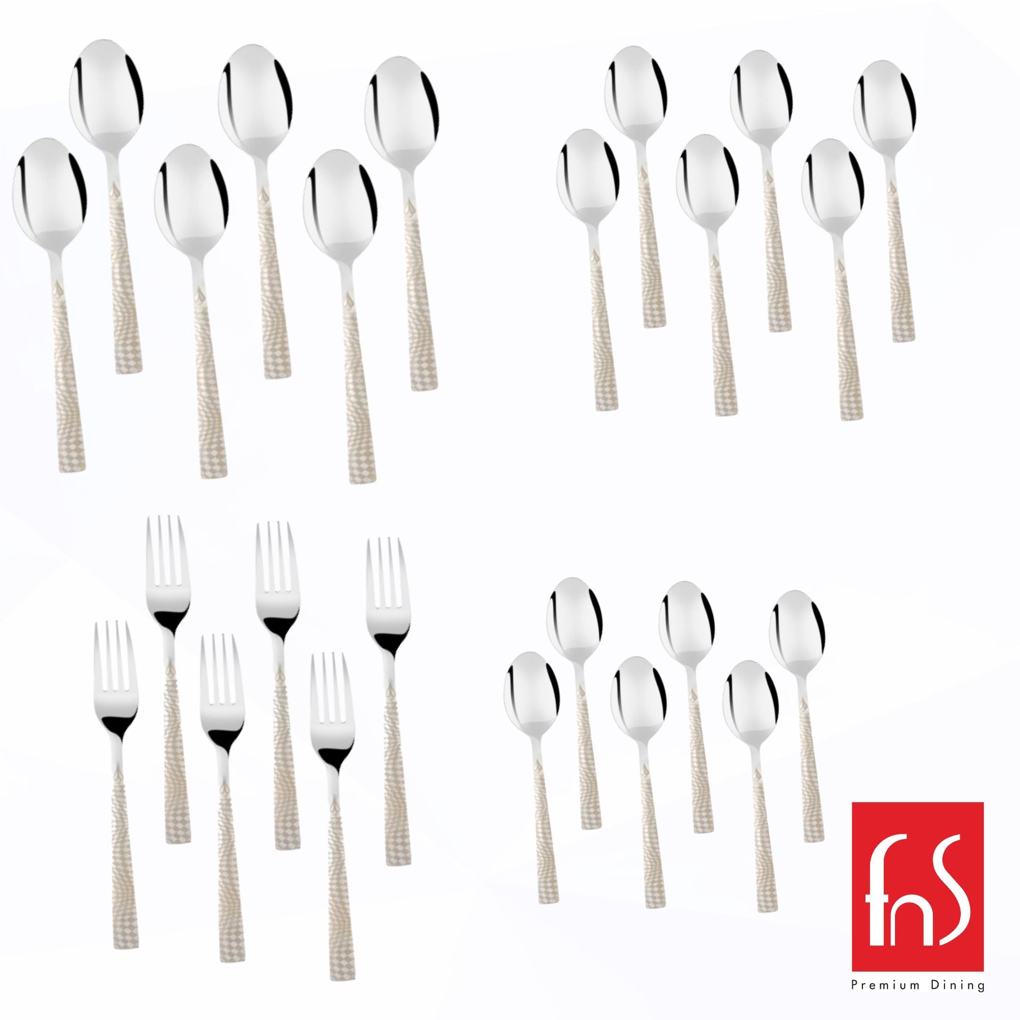 Montavo by FnS Lush Premium Stainless Steel Cutlery Set 24 Pcs Cutlery Set