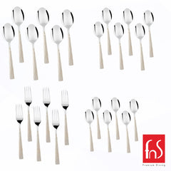 Montavo by FnS Lush Premium Stainless Steel Cutlery Set 24 Pcs Cutlery Set