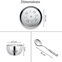 FnS MANDALA Stainless Steel Dinner Set (24 pcs)