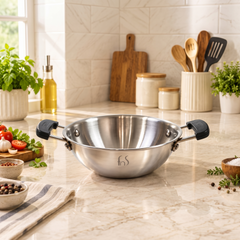 FnS NuChef Triply Stainless Steel Mini Kadhai 12 cm