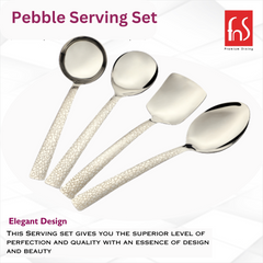 Montavo by FnS Pebble Laser Engraved Serving Set of 4