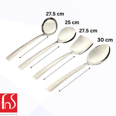 Montavo by FnS Pebble Laser Engraved Serving Set of 4