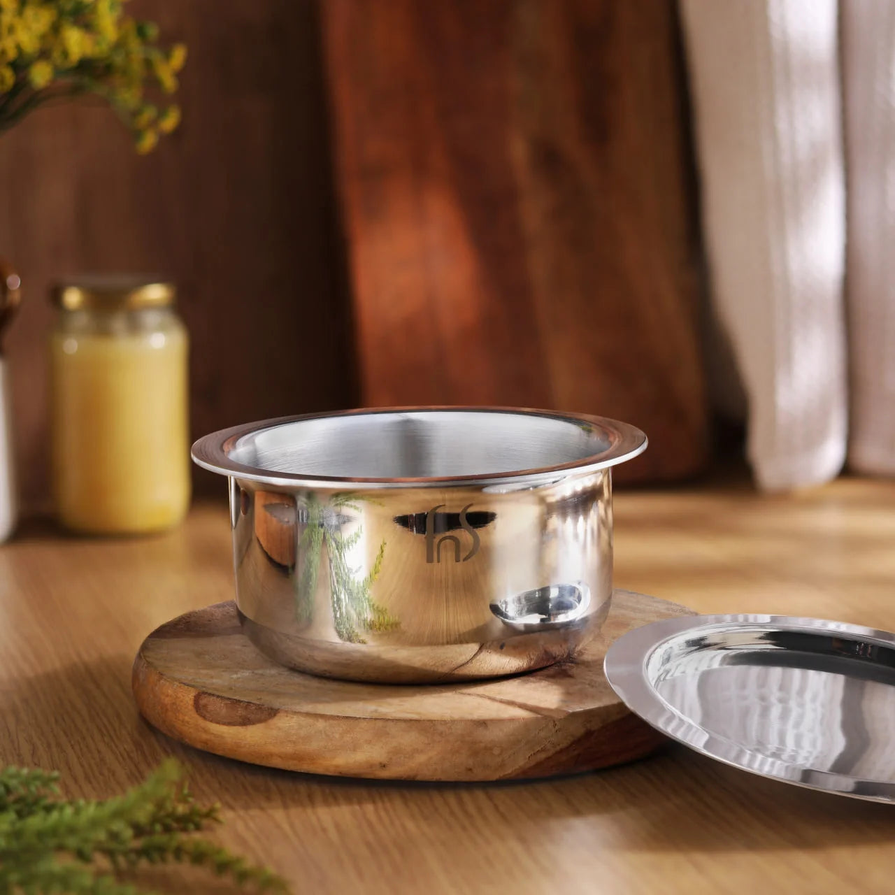 FnS NuChef Triply Stainless Steel Tope 28 cm