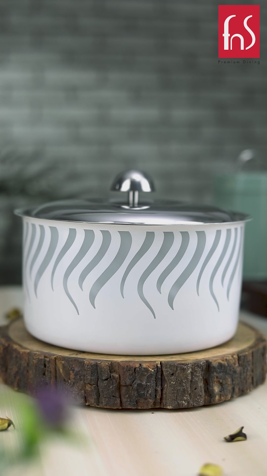 FnS Flame Stainless Steel Casserole (3000ml)