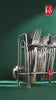 FnS RAGA 24 Karat Gold Plated 18 Pcs Cutlery Set with Hanging Stand (6 Pc Dinner Spoons, 6 Pc Dinner Fork & 6 Pc Teaspoon)